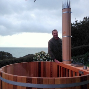 Pre-loved hot tub at its new home in Devon, March 2014